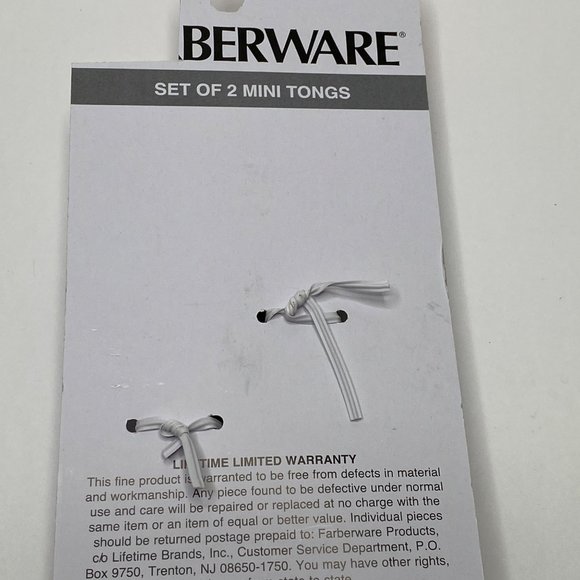 Farberware Baking Mini Tongs Red Green Silicone Tip Stainless Steel Locking - Picture 5 of 5